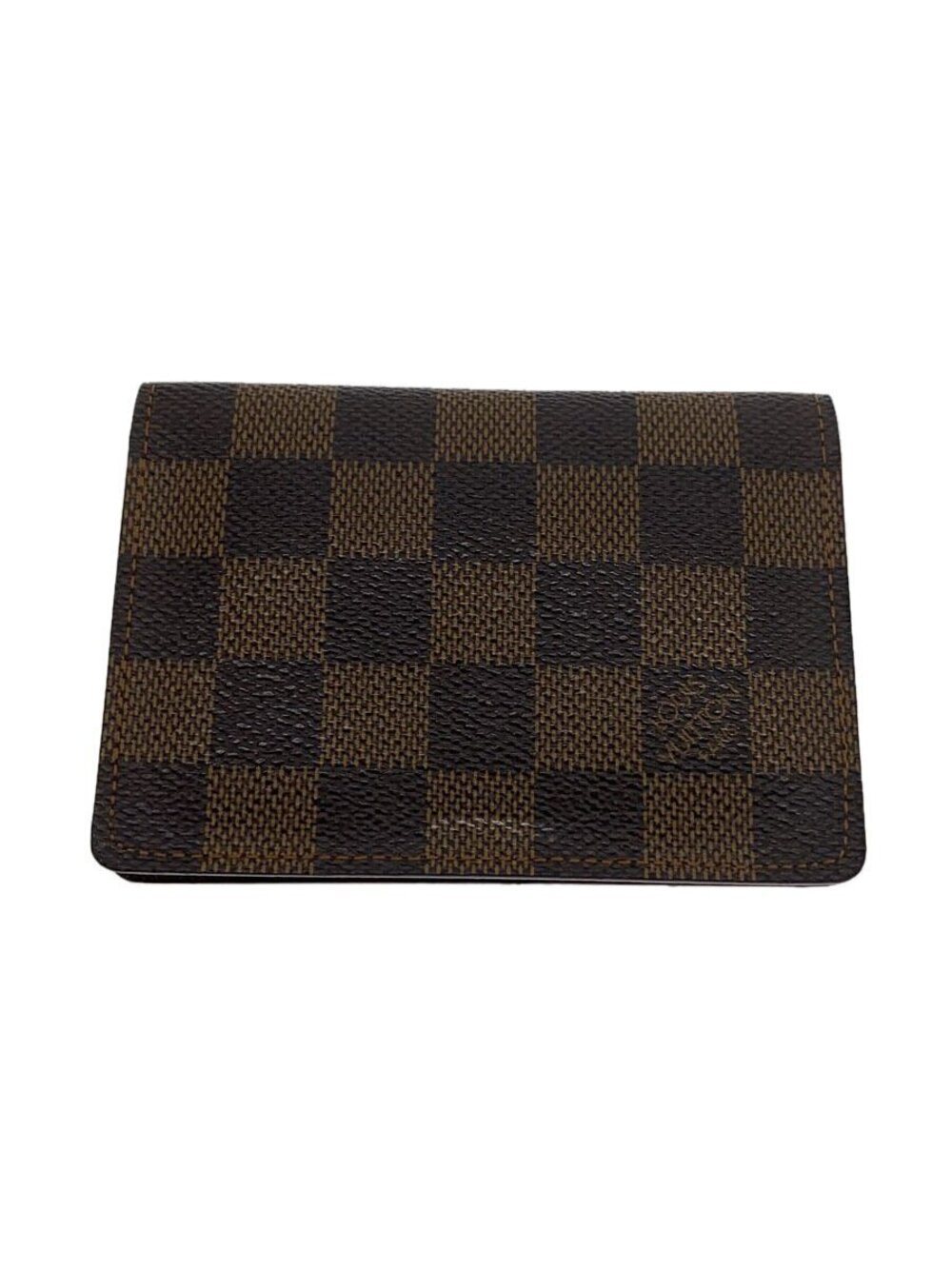 LOUIS VUITTON Porte Wallet de Cartes Vertical Damier Ebene Brown
